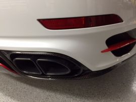 2014 Porsche 991 Turbo S Carbon Fiber Exhaust Bezel hinder trim